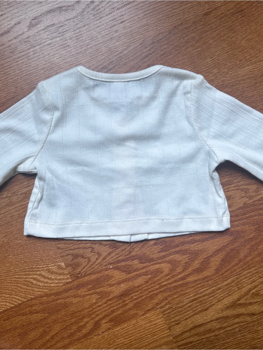 Carter's Cream Ribbed Button-Up Baby Cardigan